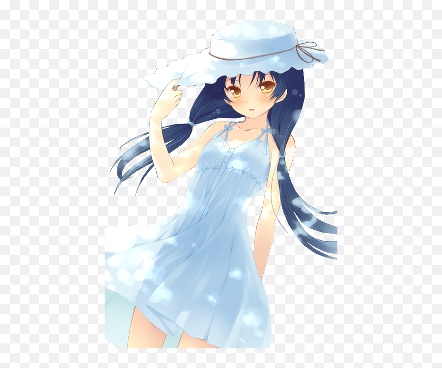 Anime Girl Eyes Png - Blue Anime Girl Transparent Background Emoji,Idolmaster Emoticons