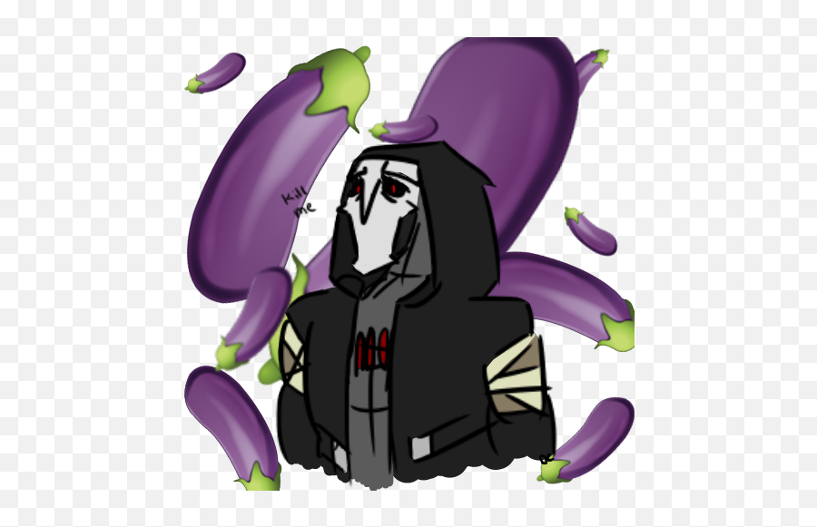 Reaper Overwatch Xdeewolfxart Eggplant - Reaper Emoji Overwatch,Egg Plant Emoji