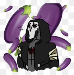 Reaper Overwatch Xdeewolfxart Eggplant - Reaper Emoji Overwatch,Egg Plant Emoji