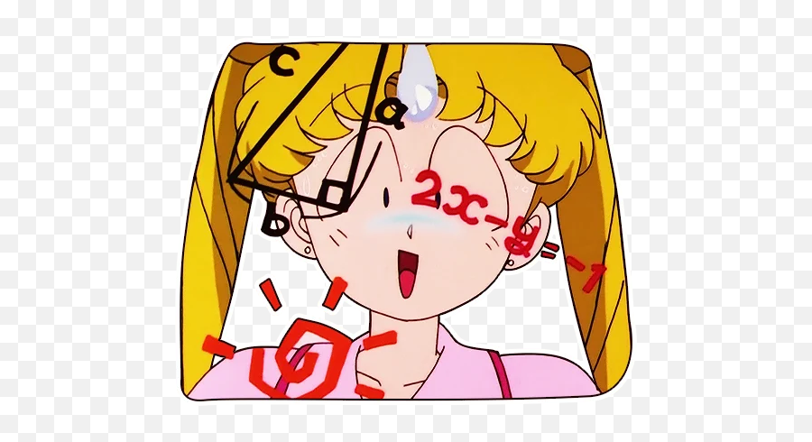 Telegram Sticker 10 From Collection Original Sailor Moon - Sailor Moon Matematicas Emoji,Usagi Tsukino Emotion