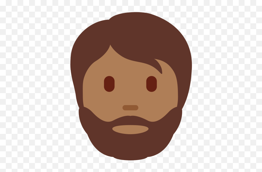 Person Medium - Dark Skin Tone Beard Emoji,Person Emoji