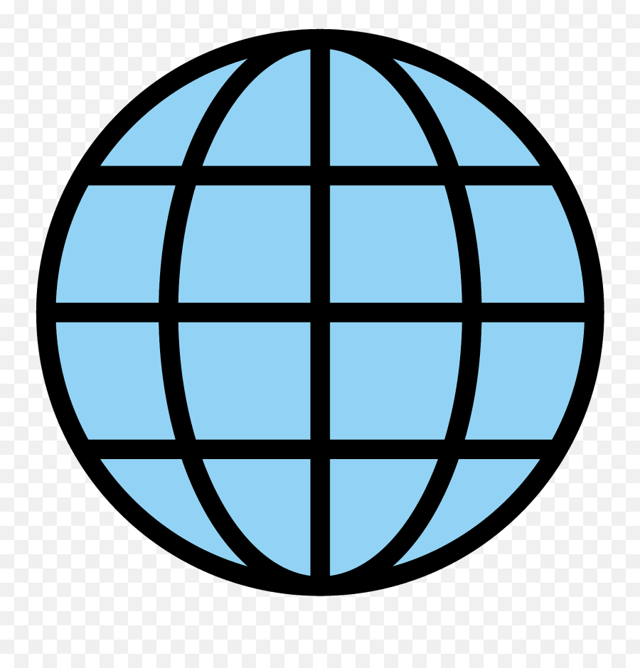 Globe With Meridians Emoji Clipart - Globe Vector Png,Snow Globe And Cookie Emoji