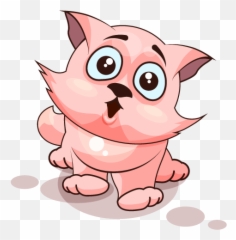 Adorable Cat Emoji Stickers Messages Sticker - 4 Vector Dibujo Animado De Gatito Sorprendido,Cat Emoji Png