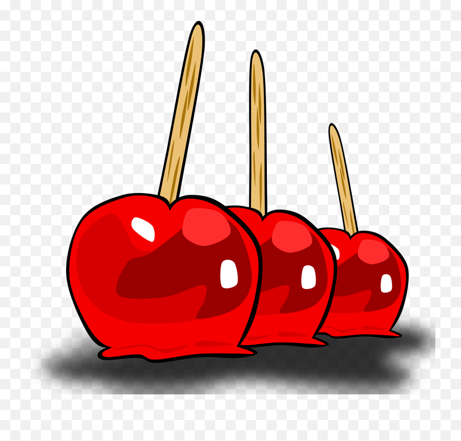 Candied Apples Clipart - Transparent Caramel Apple Clipart Emoji,Candy Apple Emoji