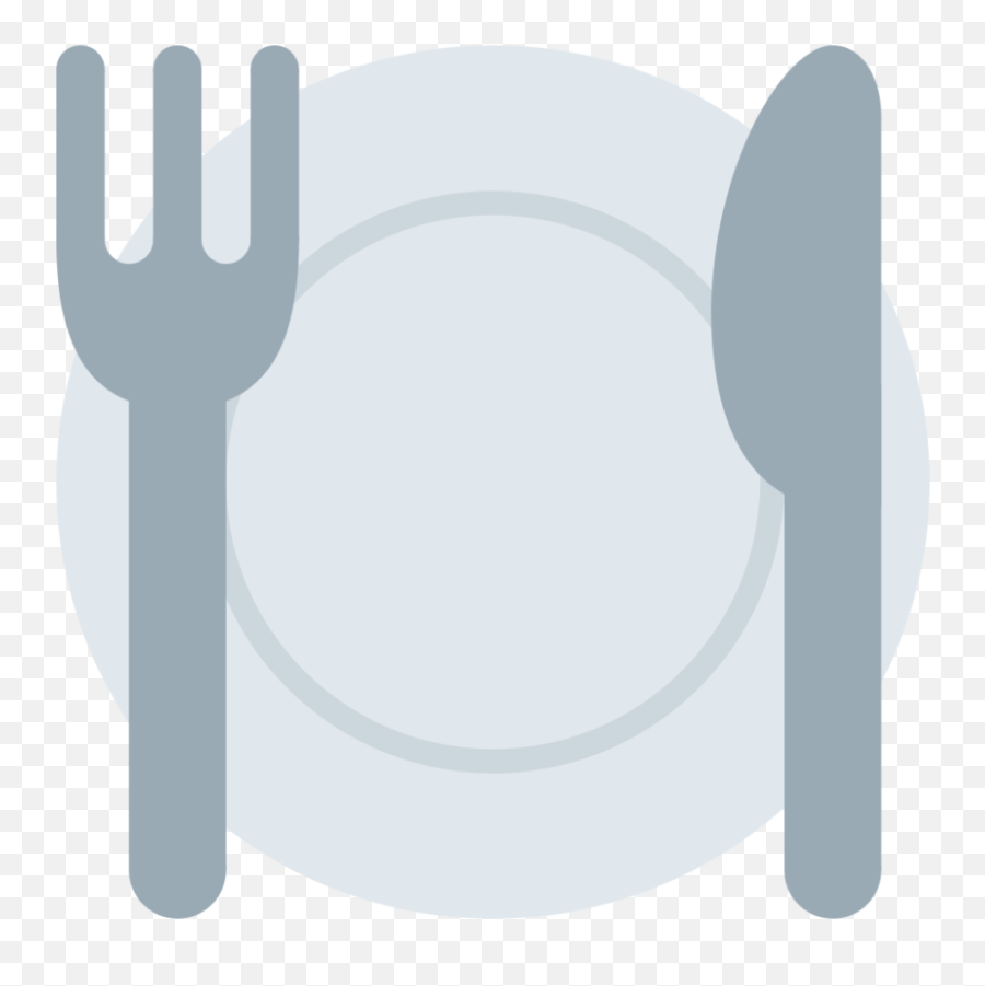 Fork And Knife With Plate Emoji Clipart - Pitchfork,Chopsticks Emoji