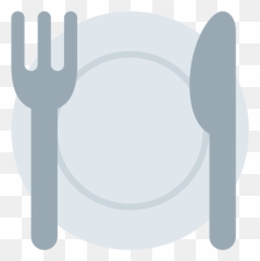 Fork And Knife With Plate Emoji Clipart - Pitchfork,Chopsticks Emoji