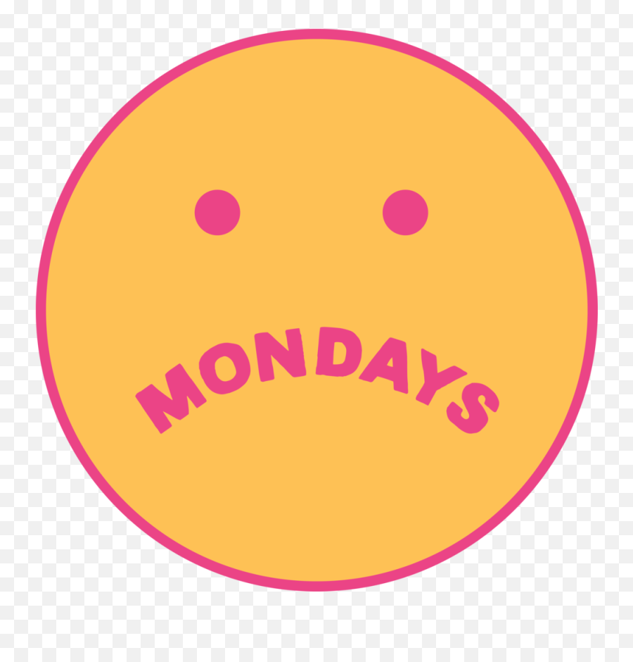 Monday Smiley Sticker U2014 Nicole Goldfarb Emoji,Monday Emoji