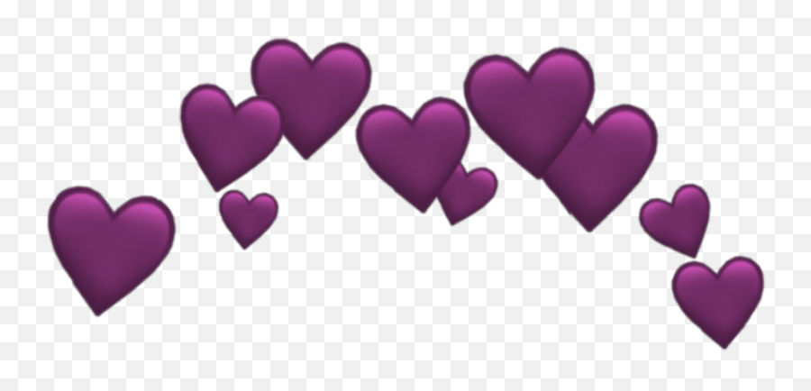 Pink Black Cute Dark Emoji Heart - Orange Heart Crown Transparent,Darkness Cute Emojis Images