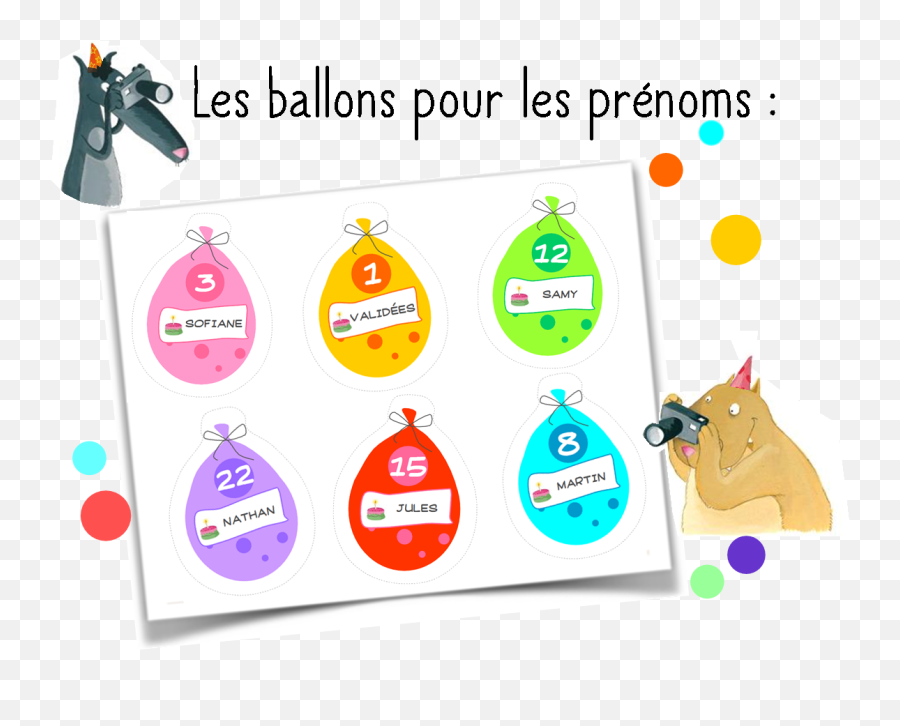 Ecole Étiquette Loup - Affichage Anniversaires Maternelle Emoji,School Emotions Clipo Art