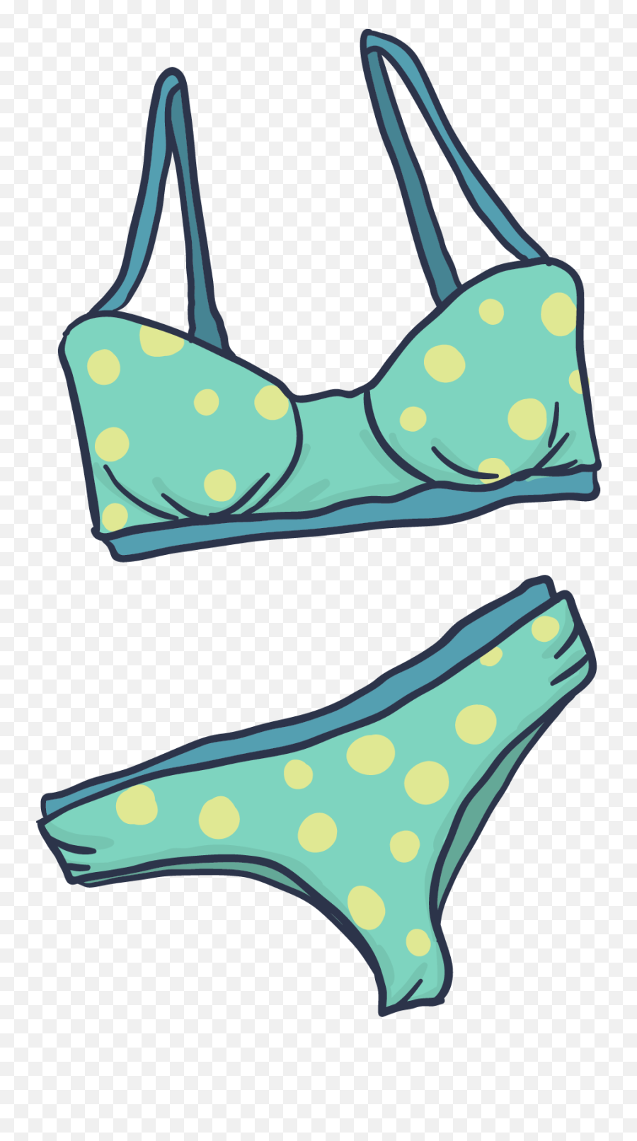 Bikini Cartoon Png Transparent Png - Swimsuit Clipart Transparent Emoji,Target Girls Emoji Bathing Suit