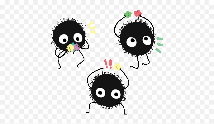 Ghibli Soot Spirited Away - Soot Sprite Gif Transparent Emoji,My Neighbor Totoro Scenery Emotions