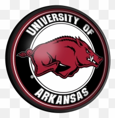 Razorback Round Slim Line Lighted Wall - Arkansas Razorbacks Emoji,How Do I Make An Arkansas Razorbazk Emoticon