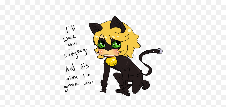 Kitten Noir - Cat Noir And Ladybug Cats Emoji,What Emotion Is On This Cats Fae Meme