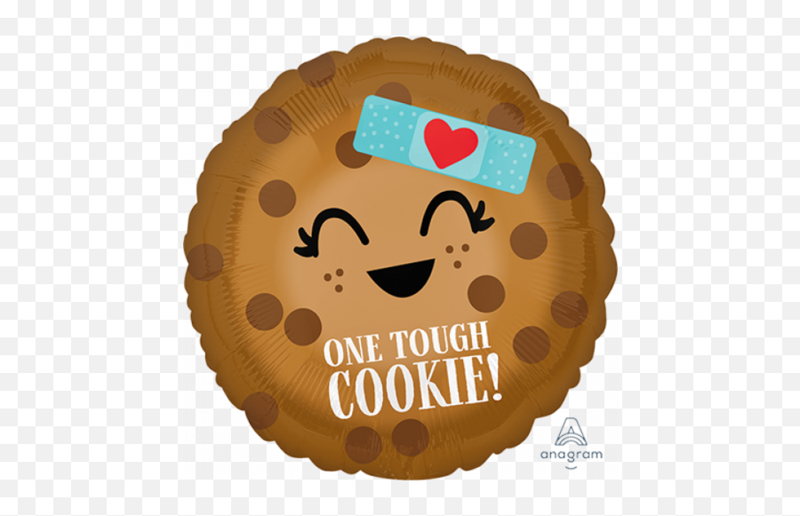 Get Well Soon One Tough Cookie 45cm Foil Balloon - One Tough Cookie Balloon Emoji,Togo Food Emoji