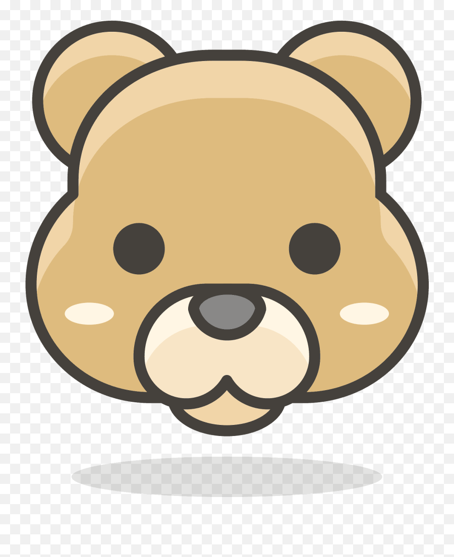 Bear Emoji Clipart - Transparent Cute Bear Face Png,Bear Emoji