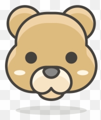 Bear Emoji Clipart - Transparent Cute Bear Face Png,Bear Emoji