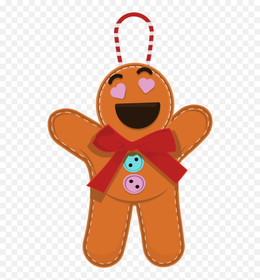 Love Gingerbread Emoji - Happy,Love Face Emoji