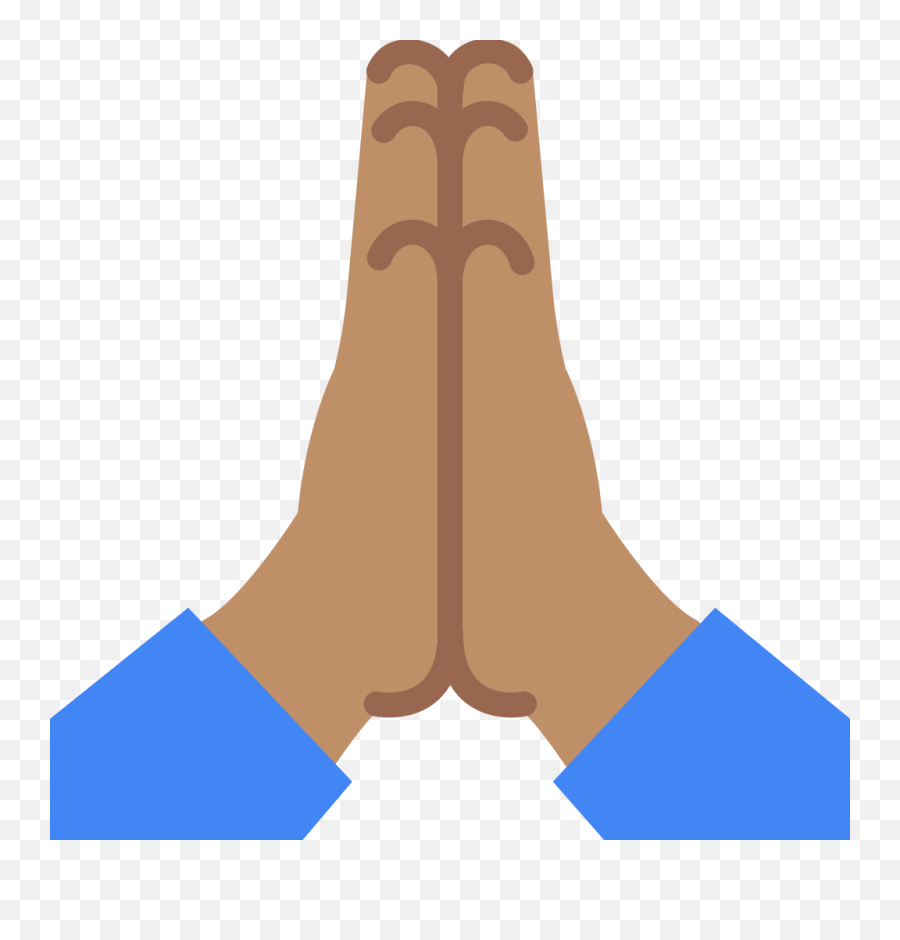 Medium Skin Tone Emoji - Android Praying Hands Emoji Transparent,Namaste Symbol Emoji