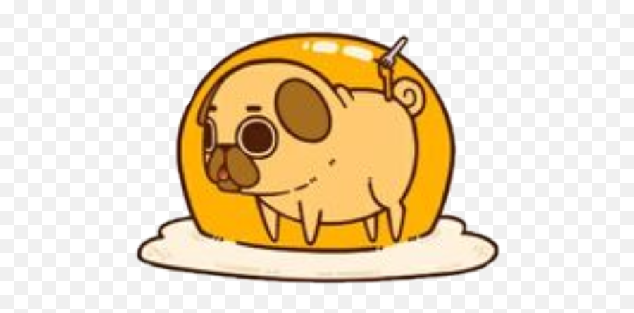 Pugliepug Egg Sticker By Ry - Puglie Pug Emoji,Puglie Pug Emojis