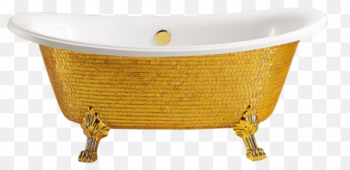 Golden Bathtub Transparent Png - Gold Bathtub Png Emoji,Bathtub Emoji Clipart