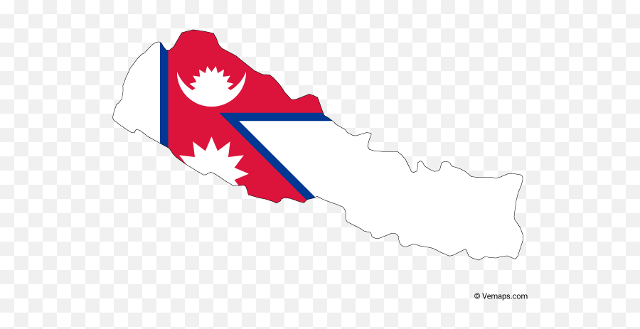 Official Nepal Flag Vector - Flag Map Of Nepal Emoji,Kazakhstan Flag Emoji