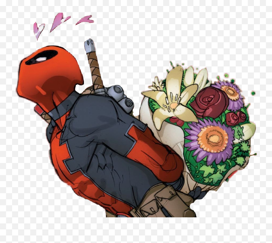 Deadpool Marvel Flowers Sticker By Stardaysi93 Fenice Emoji,Emoji Pool Party Invitation