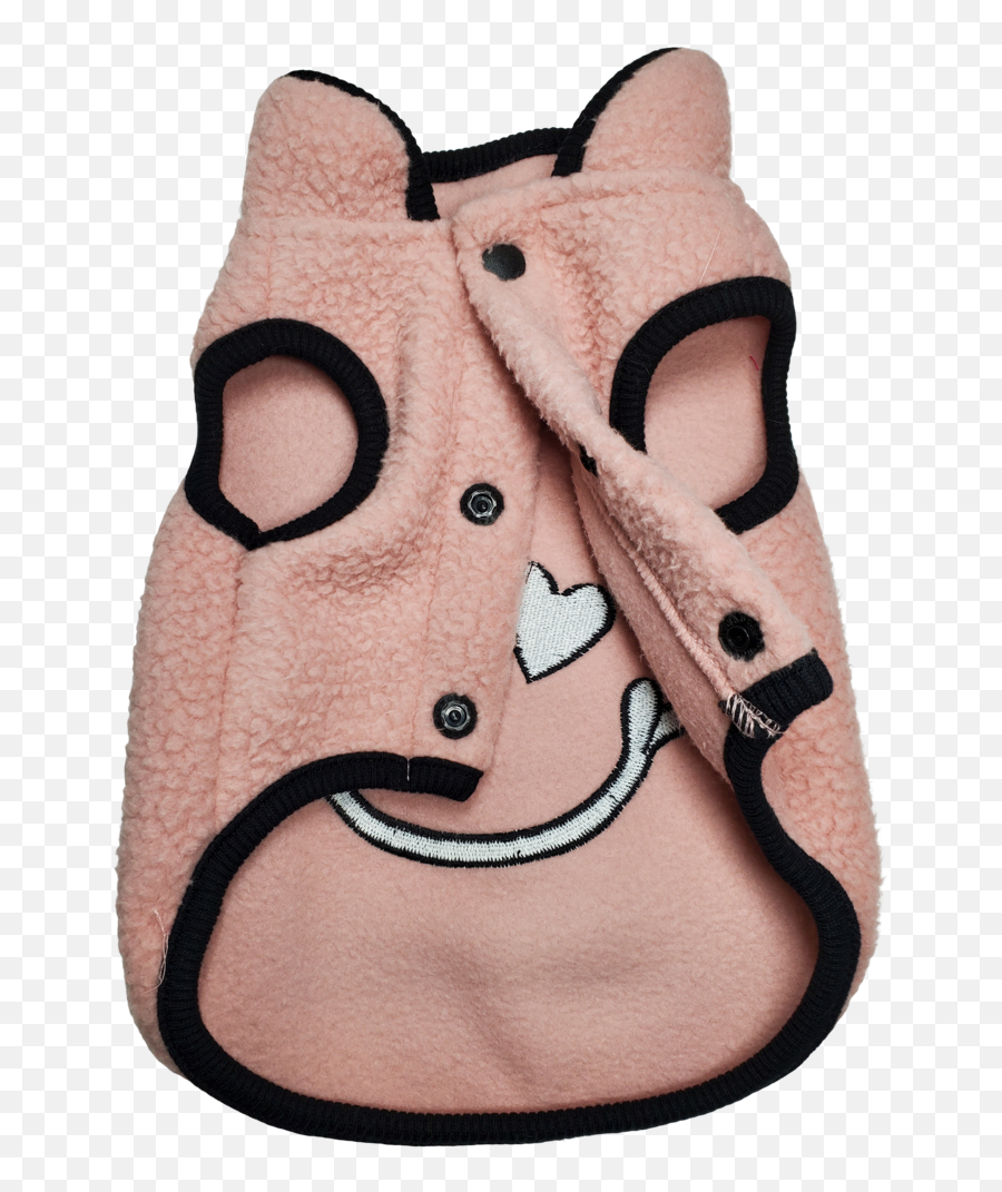 Dog Fleece Jacket With Smiley Face Emoji,Emoticon Fleece