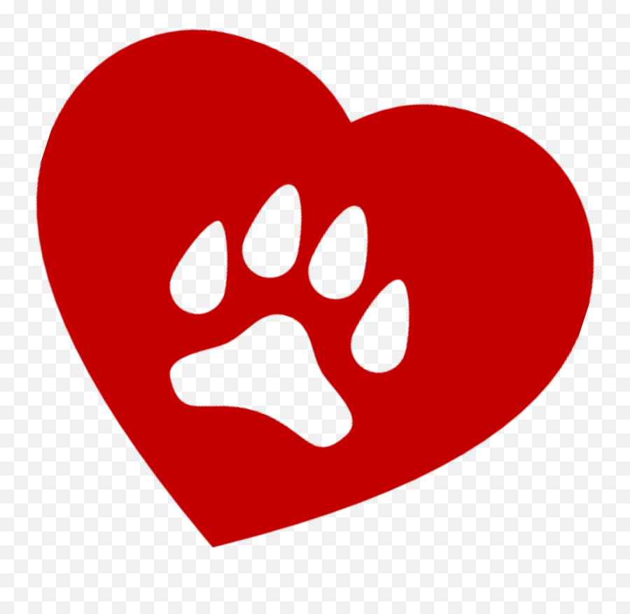 Pawprint Clipart Heart Pawprint Heart - Paw Print Clip Art Red Emoji,Paw Prints Emoji