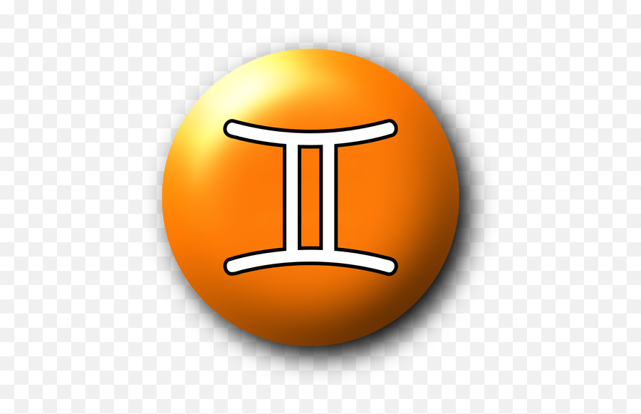 Orange Gemini Symbol Public Domain Vectors Emoji,Zodiac Emoji Sign