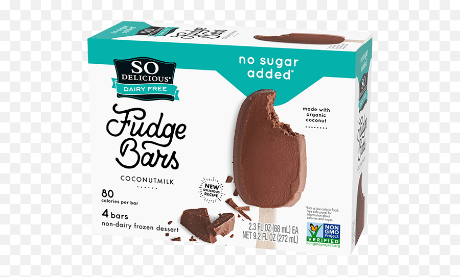 No Sugar Added Coconutmilk Fudge Bar So Delicious Dairy Free Emoji,Chocolate Milk Emoji