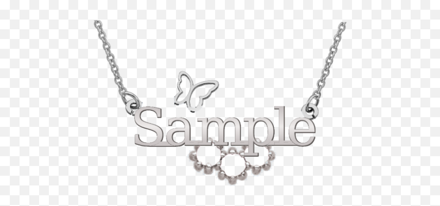 Birthstone And Butterfly Name Necklace 3 Stones And 1 Namezales - Solid Emoji,Emoji Necklaces