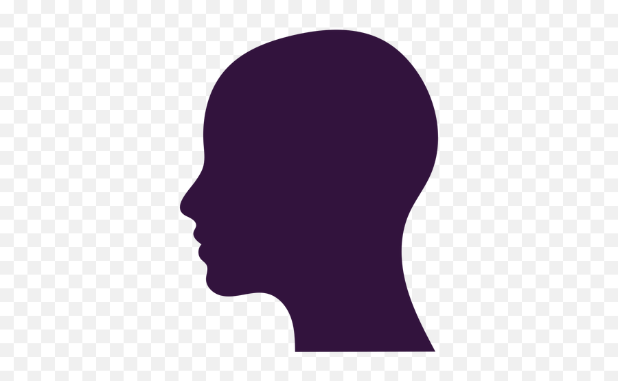 Face Left Facing Lady Bald Silhouette - Transparent Png Silueta De Rostro Png Emoji,Emoji Girl With Hand To Side