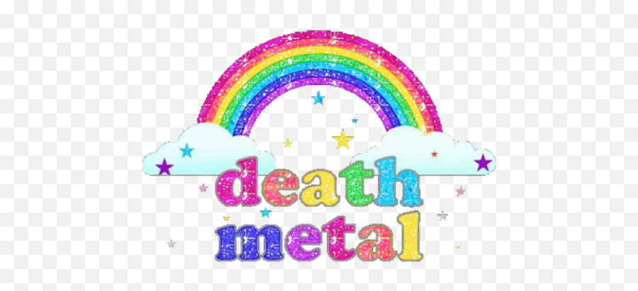Rainbow Deathmetal Metal Colorful Sticker By - Language Emoji,Metal Sign Emoji