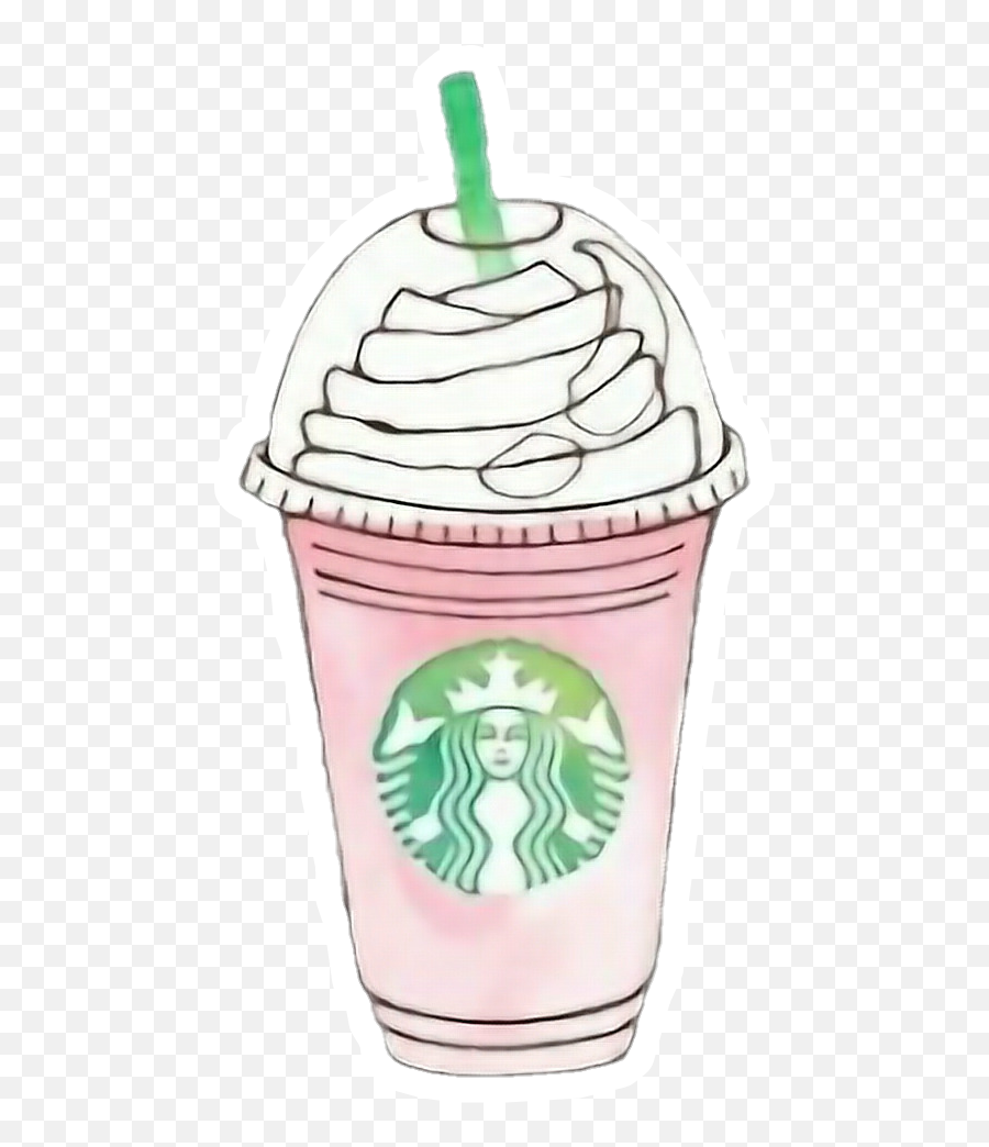 Sticker Remixit Starbucks Sticker By Aish - Transparent Milkshake At Starbucks Emoji,Starbucks Emoji Background
