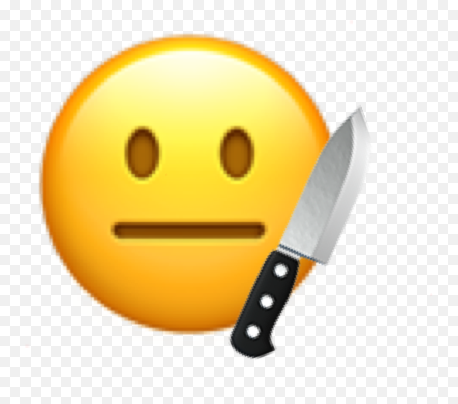 Emoji Knife Straightface Murder Sticker - Murder Emoji,Straight Face Emoji