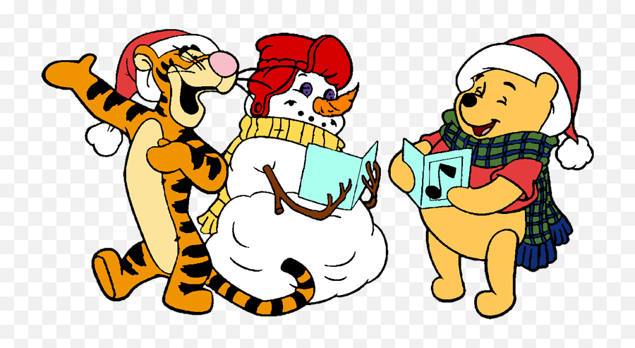 Winter Clipart Winnie The Pooh Winter - Winnie De Pooh Chrismas Emoji,Eeyore Emotions