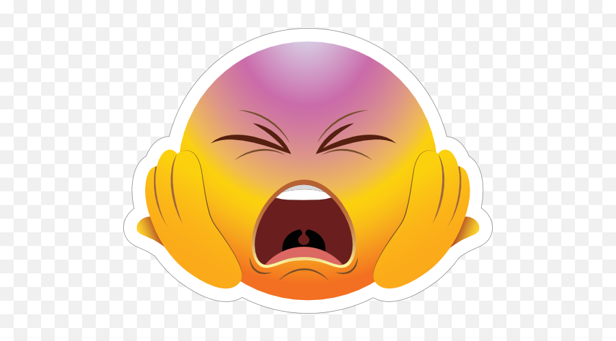 Cute Screaming Hands - Helpless Emoji,Screaming Emoji