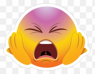 Cute Screaming Hands - Helpless Emoji,Screaming Emoji