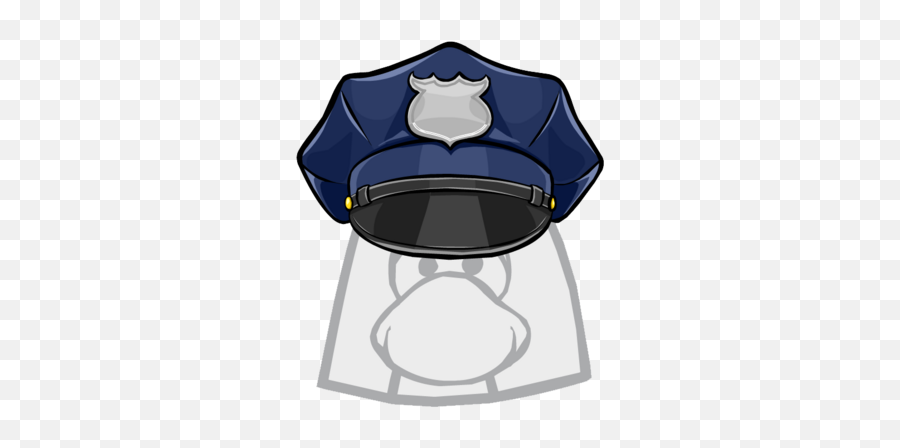 Police Hat - Club Penguin Side Ponytail Emoji,Wavy Emoji Hat