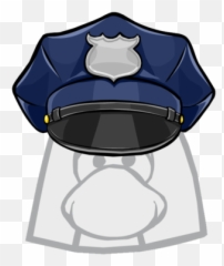 Police Hat - Club Penguin Side Ponytail Emoji,Wavy Emoji Hat