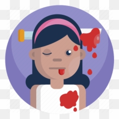 Avatar Bloody Dead Girl Halloween Head Knife Icon - Download On Iconfinder Happy Emoji,Kinfe Emoji