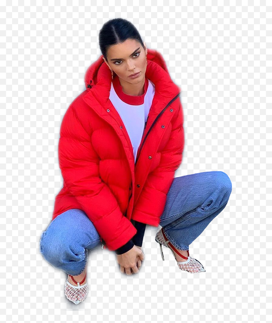 The Most Edited - Kendall Jenner Puffer Jacket Emoji,Kendall Vertes Emoji