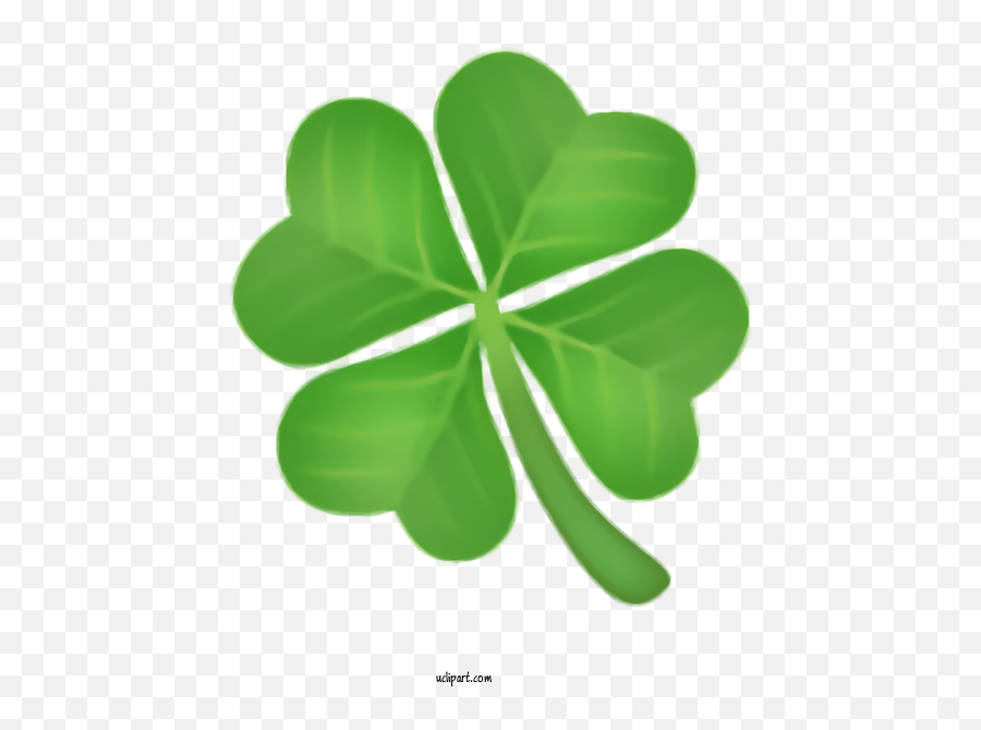 Holidays Green Leaf Plant For Saint Patricks Day - Saint Symbol Of Luck Emoji,Leaf Emoji Png