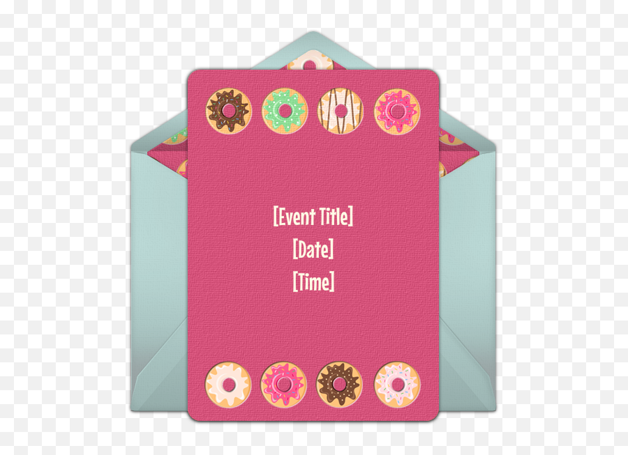 Donuts Invitations - Party Supply Emoji,Emoji Template Birthday Invitations