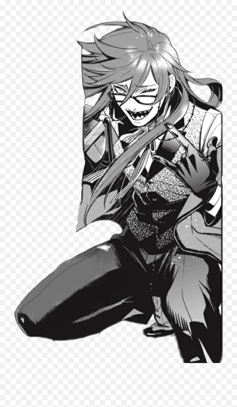 Grell Kuroshitsuji Sticker - Grell Sutcliff Manga Panels Emoji,Grell Sutcliff Emojis