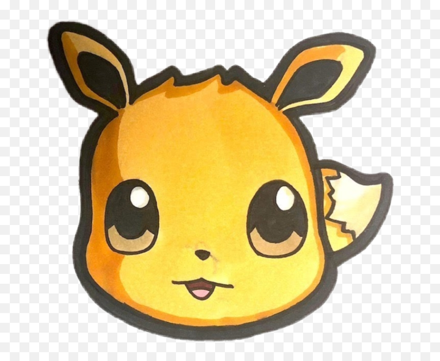 Pokemon Evoli Emoji Sticker - Happy,Emoji Pokemon Set