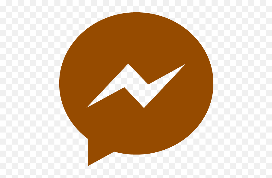 Brown Messenger Icon - Free Brown Social Icons Facebook Messenger Icon Emoji,Remove Emoticon In Messenger