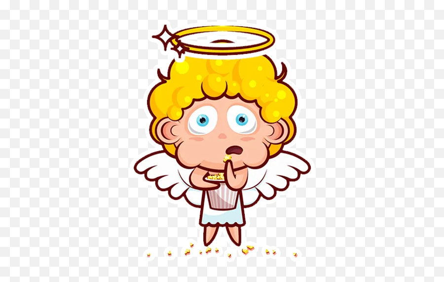 Baby Angel By Dona Walls - Sticker Maker For Whatsapp Angel Tongue Emoji,Emotion Cartoon.mocir