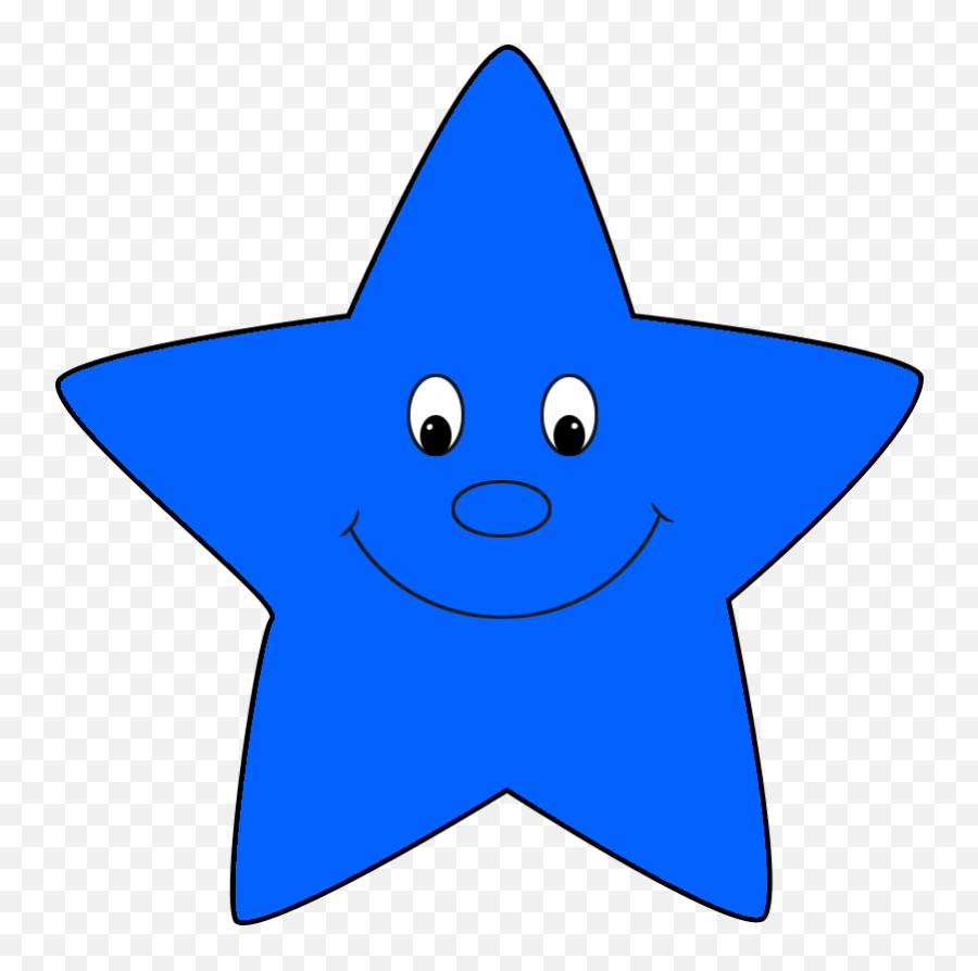 Star Clipart - Happy Blue Star Clipart Emoji,Smiling Emoticon Skype Frames