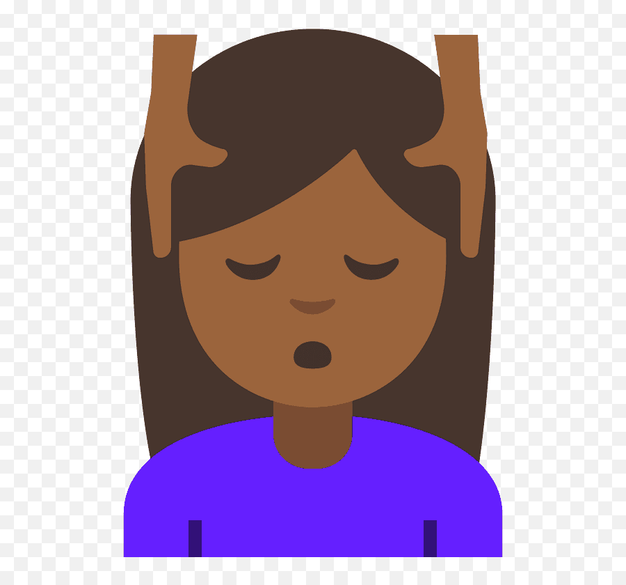 Medium Dark Skin Tone - Massage Emoji Download,Massaging Head Emoji